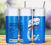 Blue Sagittarius Astrological sign 20oz Skinny Stainless Steel Tumbler
